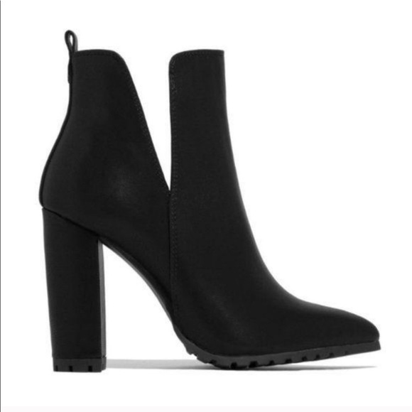 Shoes - NWT Ankle Booties with Side Slit / Black